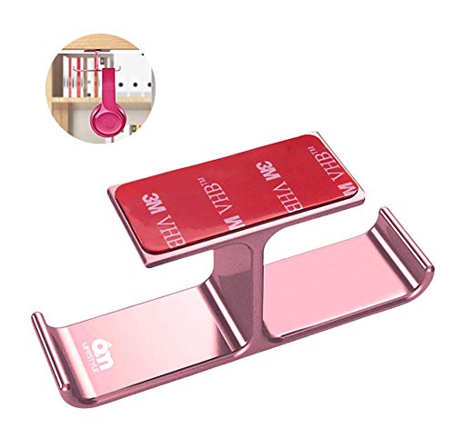 6amLifestyle Soporte de Auriculares para Mesa Aluminio, Adhesivo 3M Fácil de Instalar, Soporte para Cascos y Auriculares Gaming Sennheiser Sony Bose Beats, Rosa ( Patentado )