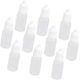 Khazna Empty Plastic Squeezable Dropper Bottles for Eye Drops Lab Liquid, 10 Pieces 10Ml