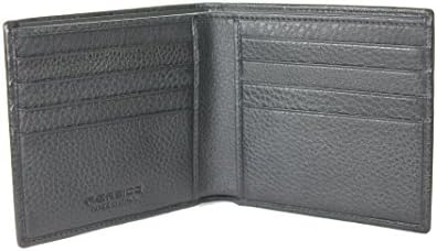 Classic medium black man wallet in genuine leather with pockets and card holder without coin purse - slim banknote holder - Made in Italy - Aldo model