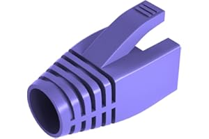 VIVOCH 50 Pcs Cat6 Cat6A Cat7 Strain Relief Boot, RJ45 Plug Connector Cover Modular Network Plug Connector Cap Cable Connector Boots, Purple