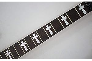 BUOSHA Sabbath Crosses SG Fret Markers Stickers Inlay Guitar & Bass Stickers Fingerboard Guitar (White)