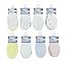 2 pairs baby scratch mittens 100 % cotton newborn mitts 0-3 months (Blue )