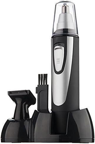 Kanff 2 In 1 Electric Ear Hair Nose Trimmer and Beard Trimmer, Electric Nose and Ear Hair Trimmer Clipper with Battery-Operated Nose Hair Remover for Men &amp; Women Hair Removal Wet and Dry