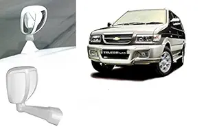 Auto Pearl Front Fender Wide Angle Mirror Bonnet Mirror for Safari Type-1 (Small, White)