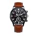Produktbild Altsommer Business Sport Herren Uhr,Quarz Uhr aus Lederarmband mit 19mm Bandbreite,Zwei Kleinerm Zifferblatt,Analog Quarzuhr Männer Uhr,Watch für Damen Herre,22 cm Bandlänge (Braun)