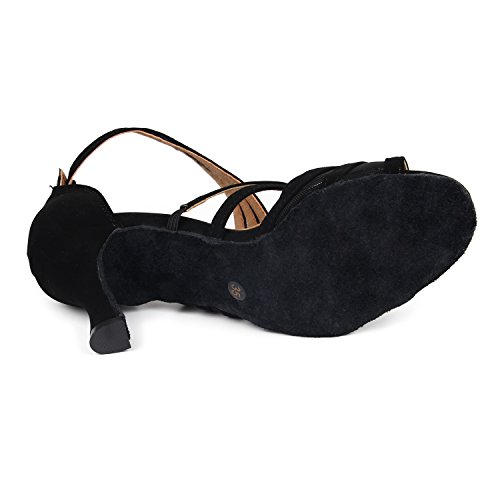 Sukutu SU002 Damen-Tanzschuhe für lateinische Tänze, mit Satin für Salsa / Tango - 7