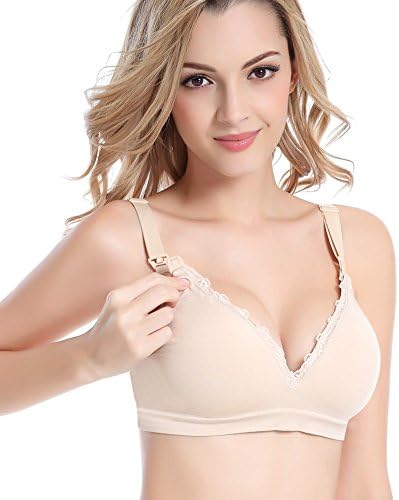 Startony Women's Mternity Seamless Wireless Soft Modal Breastfeeding Nursing Bra