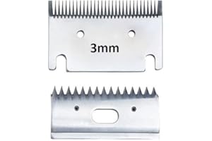 ZALA OTHER Cuchillas de Recambio para cortadora de Caballo, tamaño Mediano 1 o 3 mm de Corte. Fit Heiniger, Liveryman, Aesculap, Masterclip, Folk, Oster (B - 3 mm Grosor)