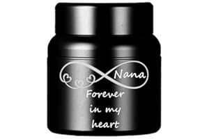 FOREVERWILL Mini Heart Infinity Cremation Urn for Human Ashes Solid Waterproof Funeral Memorial Rememberance Urn for Nana Family Forever in My Heart Sentimental Keepsake Ashes Holder Container