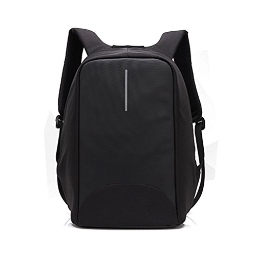 FuweiEncore Mochila antirrobo a prueba de agua 15.6 pulgadas mochila para computadora portátil mochila de viaje de ocio senderismo unisex (Color : Negro)