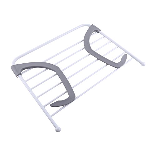 Wäschetrockner für Balkongeländer Heizkörper Praktischer Multifunktion Wäscheständer (Grau) - 2