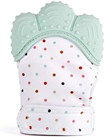 Ruimada Baby Mitt Teething for Babies with Bonus Teething Toy & eBook - Safe (BPA Free) Chews Soother Age 3-12 Months Boys Girls Teether Toys for Soothing Pain