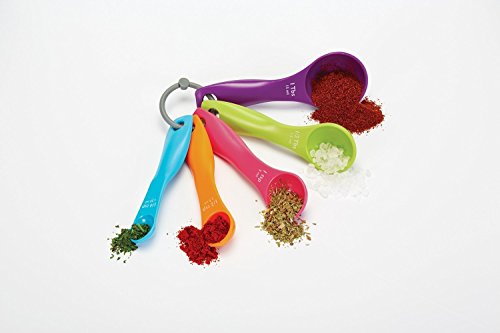 Nikgic Messlöffel Set Bunte Kunststoff Messlöffel Set für Backen Küche 5 Stück - 3