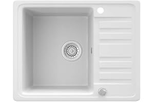 Bergström Spülbecken, Weiß, 58 x 46 cm mit Trockenplatz