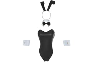NSPSTT Bunny Cosplay Costume Sakurajima Mai Bunny Girl Senpai Cosplay Outfit Women Bunny Halloween Bodysuit Costume Black for Adult