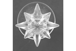 DCP Quality 1 – 100 Saugnäpfe mit Sternkappe klar und Schlitz Ø 20mm für eine stimmungsvolle Fensterdekoration mit Lichterketten Strohsternen Weihnachtsschmuck UVM. (20)