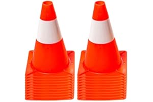 Flexibarrier - Confezione da 20 coni in plastica, 30 cm (PE) (Arancio/Bianco)