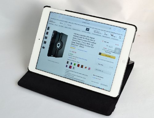 inShang Hülle für Apple iPad air ipad 5 ipad air1 ipad air (2013-2014 released), Edles PU Leder Tasche Hülle Skins Etui Schutzhülle Ständer Smart Case Cover für Tablet iPad air 1, Super Automatische Einschlaf-/Aufwach funktion, 360 Grad rotierende Schutzhülle mit Standfunktion + inShang Logo hochwertigen Stylus Eingabestift Stift - 4