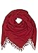 Produktbild Becksöndergaard Quadratischer Damen-Schal Masozi Fransen kräftiges rot ( Scarlet Sage ) sehr weich - 1701603001-060
