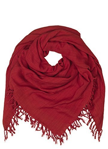 Preisvergleich Produktbild Becksöndergaard Quadratischer Damen-Schal Masozi Fransen kräftiges rot ( Scarlet Sage ) sehr weich - 1701603001-060
