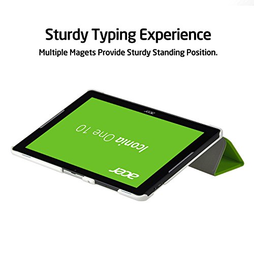 Acer Iconia One 10 B3-A30 Hülle, IVSO® Ultra Schlank Superleicht Ständer Slim Leder zubehör Schutzhülle Only für Acer Iconia One 10 (B3-A30) 25,7 cm (10,1 Zoll HD) Tablet-PC perfekt geeignet, Grün - 6