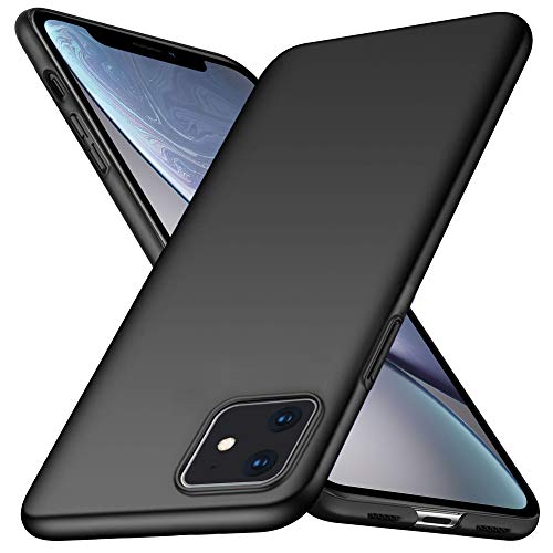TopACE Coque pour iPhone 11 6.1 Anti Choc Anti Rayure Coque Mat Ultra Fine Slim Dure Etui de Protection pour Apple iPhone 11 2019 Noir