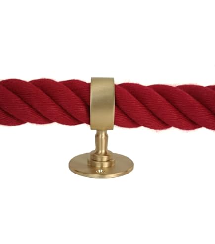 Morsetto In Ottone Per Corrimano Con Anello - Supporto Per Corde E Barche - Foto 4