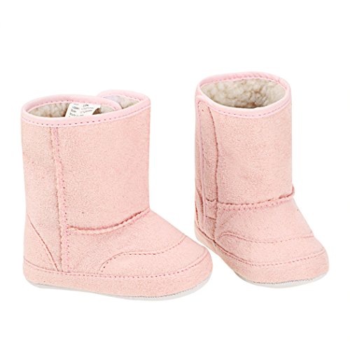 Arshiner Baby Infant Toddler Boys Girls Warm Winter Fur Snow Shoes Boots (L(9-12 months), Pink(FBA))