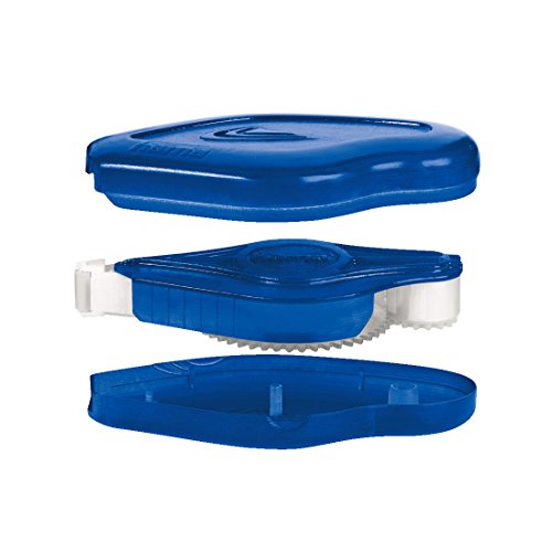 Hama Kleberoller non-permanent Quick-Fix (8mm x 12m Klebetape zum Fotos einkleben, doppelseitig, transparent, nachfüllbar) Fotokleber Klebemaus blau - 3