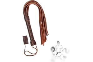 RiaKona Un émouvant en Cuir Marron, Le Personnage Joue Le Fouet en Cuir de la Reine