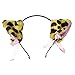 Produktbild Stillshine Stirnband Halloween Geburtstag Partei Mädchen Glocken Katze Ohr fancy Plüsch Haarteile Cosplay Kleidung Haar Ornament weiblichen Haarband Reifen (Leopard-Druck)