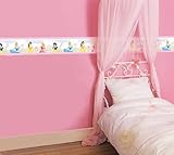 Breite: 15,9 cm, Länge: 5 m Decofun 42213 Bordüre Princess Castle 15,9 cm