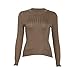 Produktbild SIKESONG Frauen Basic hülse o-Neck Pullover Tops Pullover Stricken Pullover braun mit Gewinde