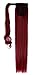 23 inches Fashion Long Wrap Around Ponytail Straight Clip in Pony Tail Hair Extension Extensions Dark Red