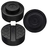 Yangyme Cadre Caoutchouc Cric Bloc Voiture Moto Chariot Atelier Outil Rail Protection Coussinets avec Fendue Universel Durable pour Véhicule 3 Pack 65 X 33 MM