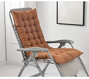 AMZ Premium Microfibre Soft Home Cotton Cushion Long Chair Pad Cushion for Indoor/Outdoor Home Office Garden Decor (Dark Brown,48 x 16 inches,Set of 1)