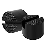 Lot de 2 Bloc de Caoutchouc Tampon Cric Hydraulique Auto Coussin Cric de Voiture Élévateurs Auto Solide Protéger Le Bas de Caisse Lors du Levage de la Voiture Diamètre de 48mm,Portant 3 tonnes (Noir)