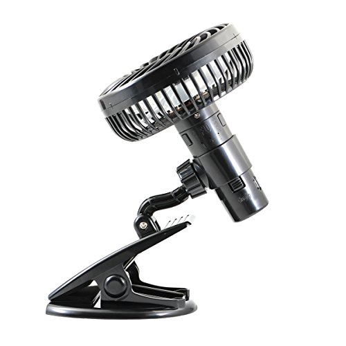 Qumox Tragbare Mini-Ventilator Clip 3,5-Zoll-USB-3 Speed Lüfter schwarz Für Laptop Tisch Workout Baby Kinderwagen Auto Camping Home Office - 6