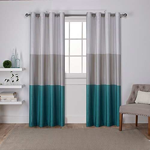 Amazon.co.uk grey teal curtains