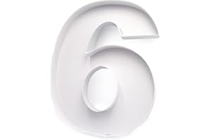 WENPACK 38.1cm Cardboard Number Paper Mache Shape Box to fill Candy Sweet Charcuterie Cupcake Birthday Anniversary Decoration Treat (Number 6)