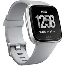 Fitbit Versa Health and Fitness Smartwatch, Small+large (Gray/Silver)
