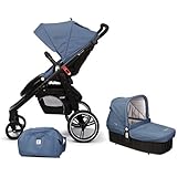 Casualplay Match 2 Loop - Silla de paseo con chasis negro + CasualplayCot