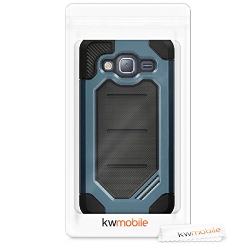kwmobile HÃ¼lle fÃ¼r Samsung Galaxy J3 (2016) DUOS - HybridhÃ¼lle Dual Case Handy SchutzhÃ¼lle TPU Silikon - Hybrid Cover Tresor Design Dunkelblau Schwarz