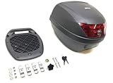 28 Liter Universal Roller Topcase Koffer Helmfach für Piaggio Sfera TPH Zip 50 Schwarzes Top Case mit 28 Liter Volumen. Es bietet Stauraum für 1 Helm. Maße außen: Höhe: 395 mm Breite: 300 mm Tiefe: 395 mm Lieferumfang: 1 Stück inkl. Halteplatte und Anbaumaterial