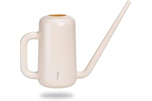 Plastia Regadera Pequeña para Plantas de Interior 1,8 L – Regadera Plantas con Pico Largo para Riego Fácil – Regaderas Jardín de Plástico Reciclado, Marfil