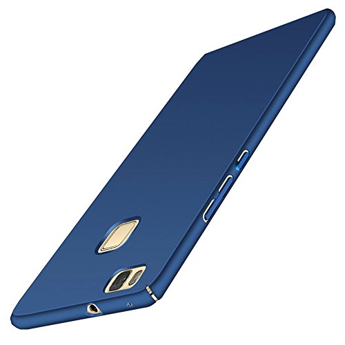 Qissy   Carcasa Huawei P9 Lite Todo Incluido Anti-Scratch Anti-Huella Dactilar a Prueba de Choque Suave Protective Case Cover Skin para Huawei P9 Lite  Azul Real 
