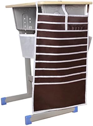 DFHHG® Student Book Stand 64 * 43 Cm Desk Hanging Book Bag Black Brown Color durable ( Color : Brown )