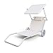 Produktbild Alu Strandliege Sonnenliege mit Dach Gartenliege Klappbar Strandrolli Liegestuhl