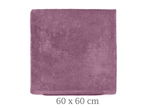 Hochwertige Kissenhülle mit samtig-weichem Chenille-Touch und dezentem Design – erhältlich in 14 modernen Farben und 3 verschiedenen Größen, 60×60 cm, altrosa - 3