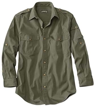 Orvis Bush Shirt/Regular, Dark Olive, Medium: Amazon.co.uk: Clothing